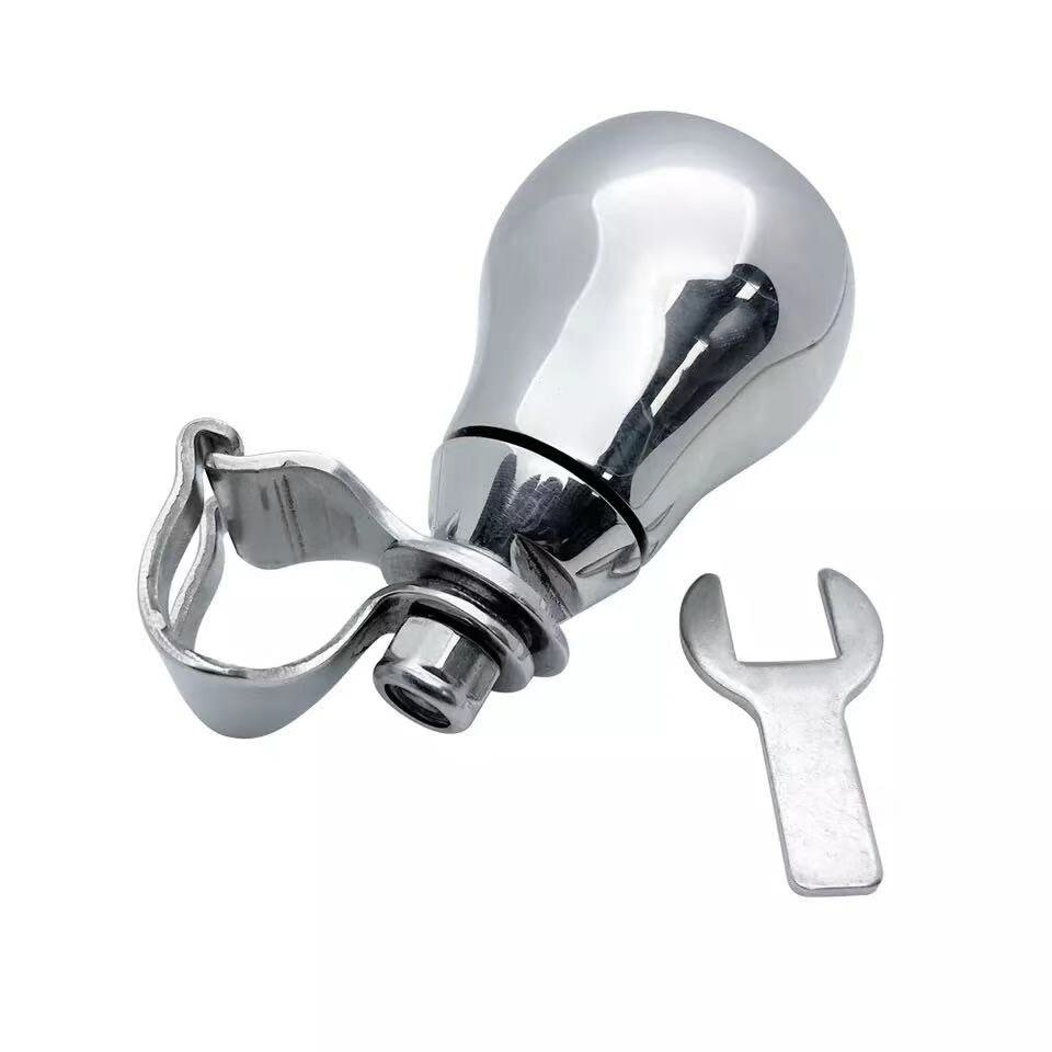 Stainless Steel Steering Wheel Power Handle Ball Grip Knob Turning Helper Hand Control For